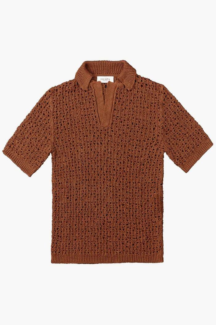 giuliva heritage collection Alain Sweater in Open Linen Knit