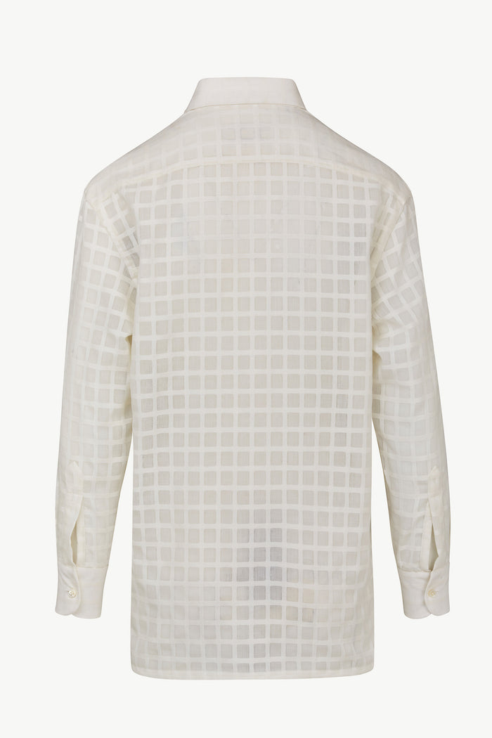 Giuliva Heritage Collection Alba Shirt In Textured Wool Cotton