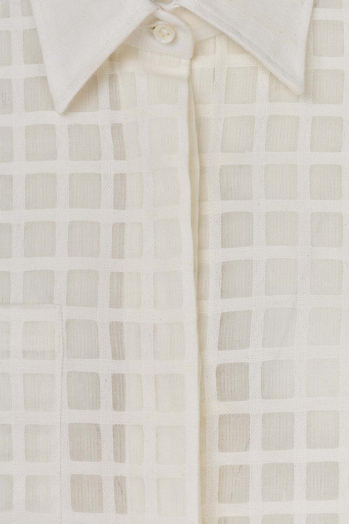 Giuliva Heritage Collection Alba Shirt In Textured Wool Cotton