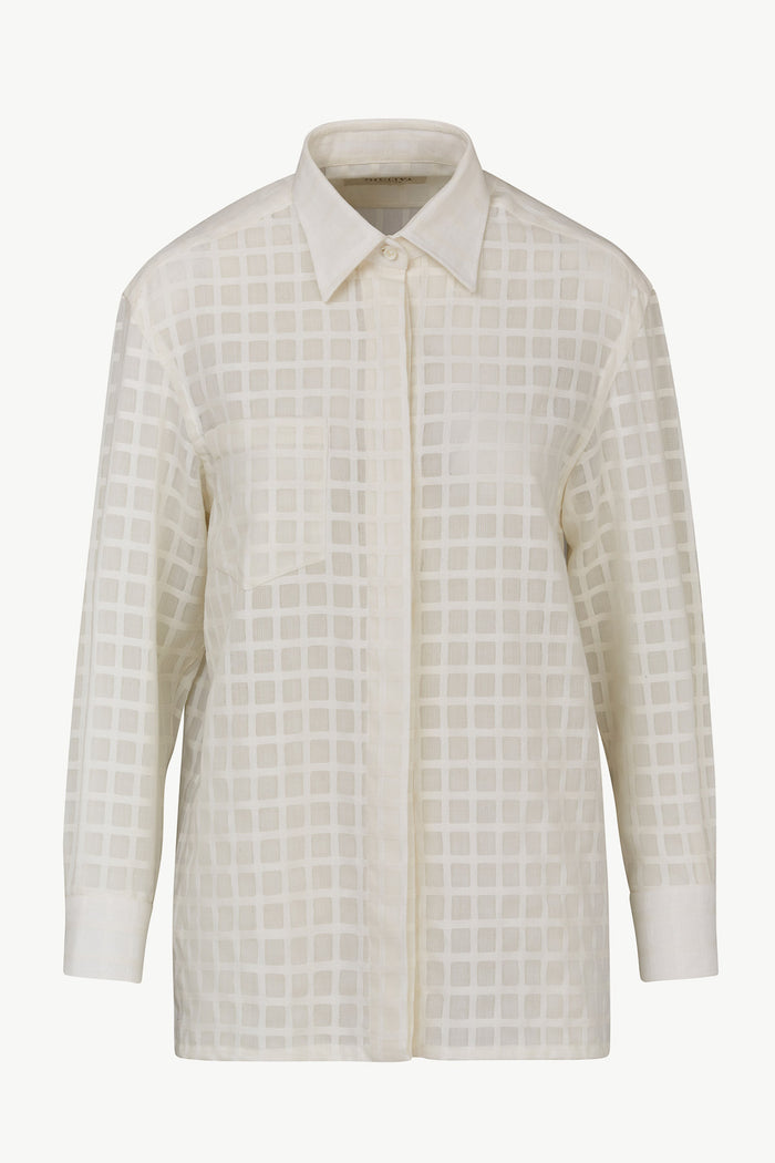 giuliva heritage collection Alba Shirt in Textured Wool Cotton