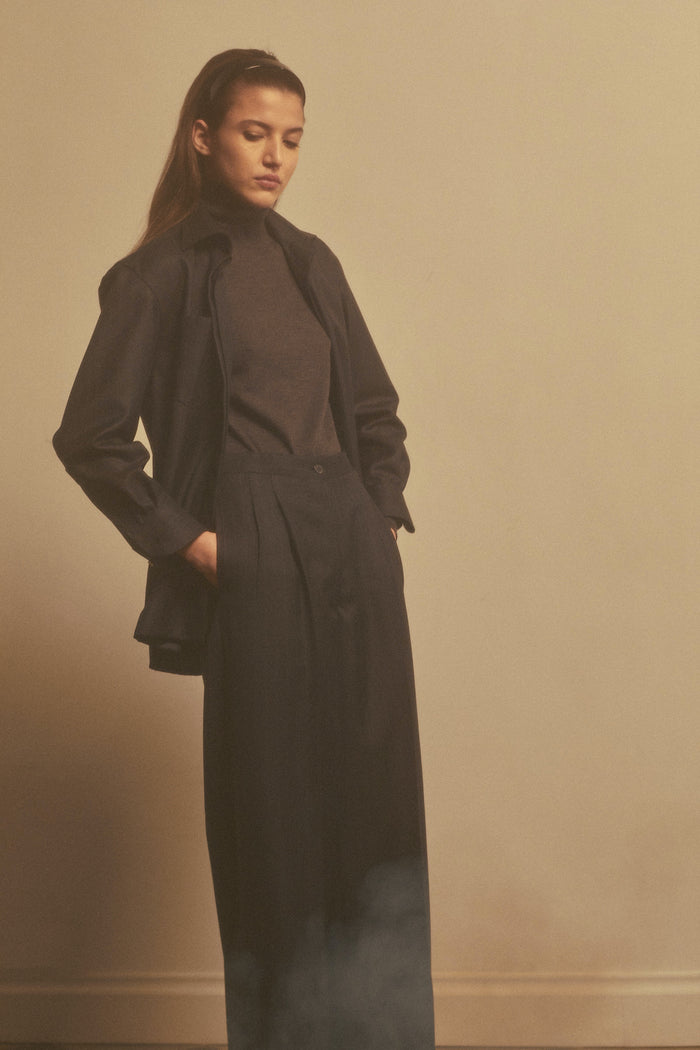 Giuliva Heritage Collection Alba Shirt In Wool Pinstripe