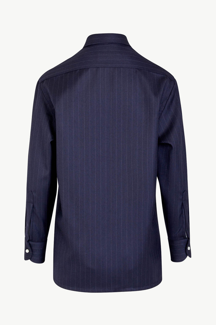 Giuliva Heritage Collection Alba Shirt In Wool Pinstripe