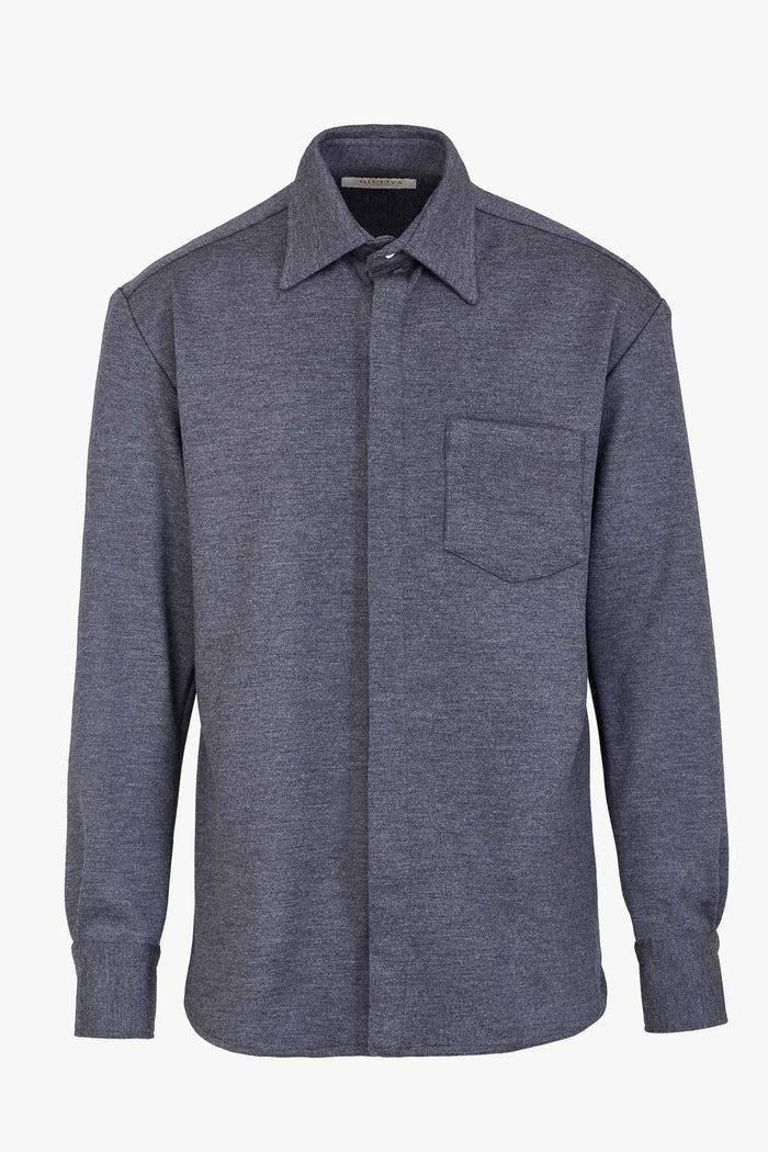 Giuliva Heritage Collection Alberto Shirt In Wool Jersey