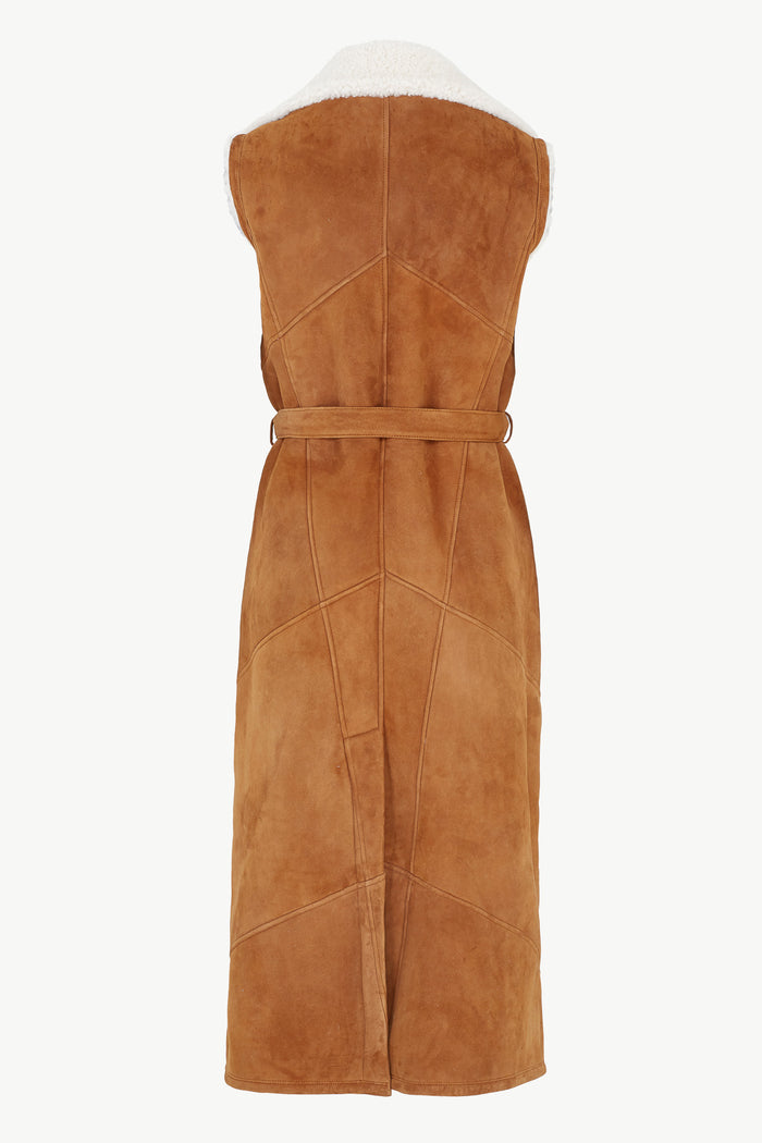 Giuliva Heritage Collection Alex Sleeveless Trench In Shearling