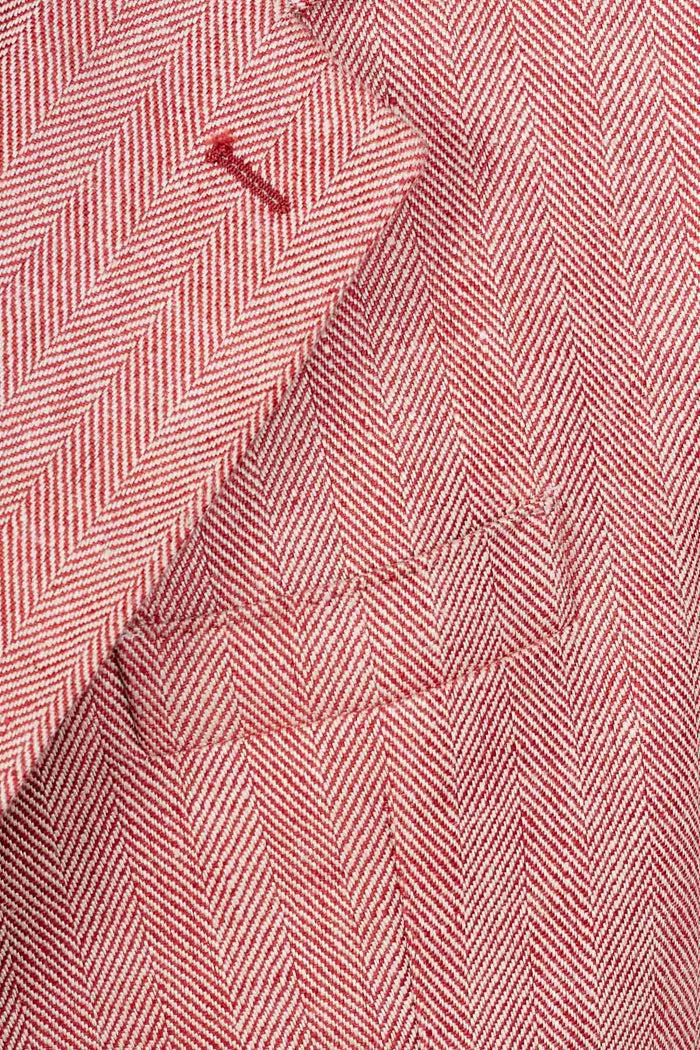 Giuliva Heritage Collection Alfonso Blazer In Linen Herringbone