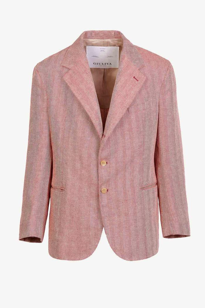 giuliva heritage collection Alfonso Blazer in Linen Herringbone