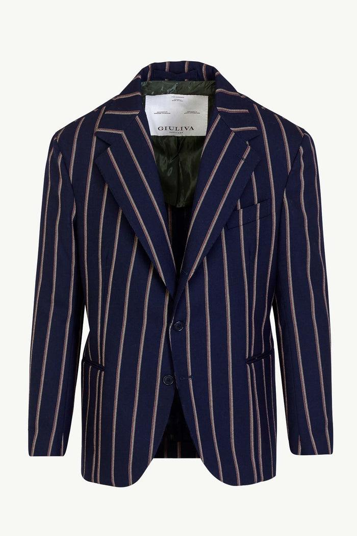 Giuliva Heritage Collection Alfonso Blazer In Wool Pinstripe