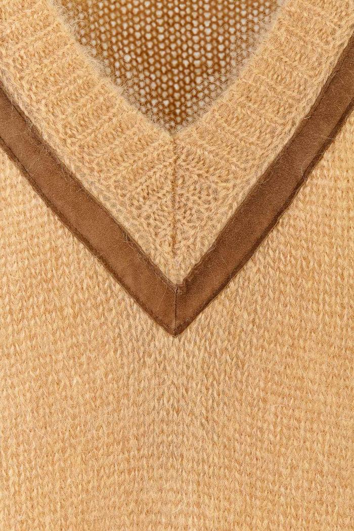 Giuliva Heritage Collection Ambrogio Sweater In Mohair-Blend And Leather Trim