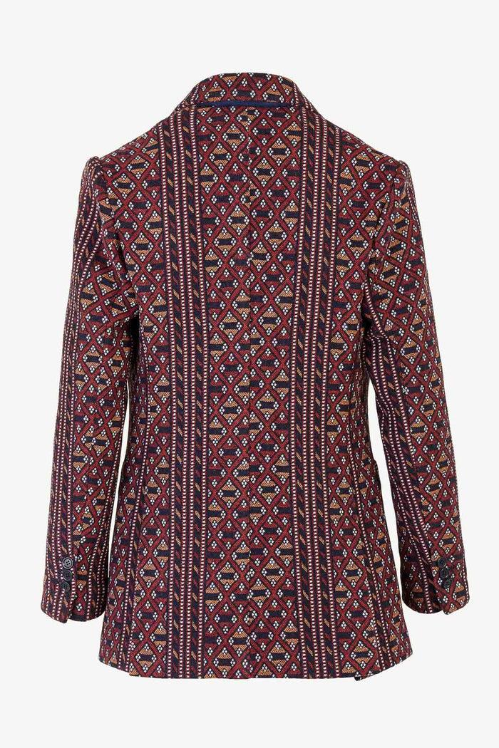 Giuliva Heritage Collection Andrea Blazer In Wool Blend Jacquard