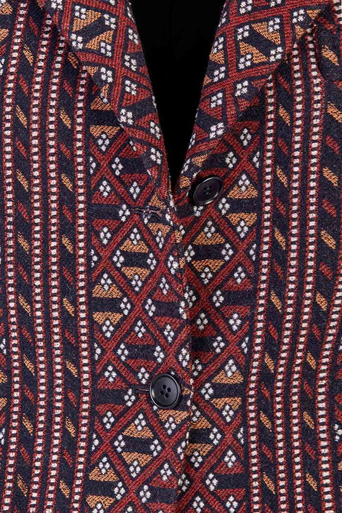 Giuliva Heritage Collection Andrea Blazer In Wool Blend Jacquard