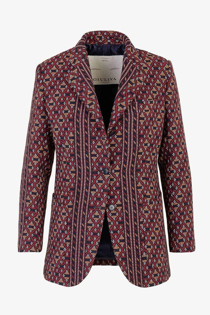 Giuliva Heritage Collection Andrea Blazer In Wool Blend Jacquard