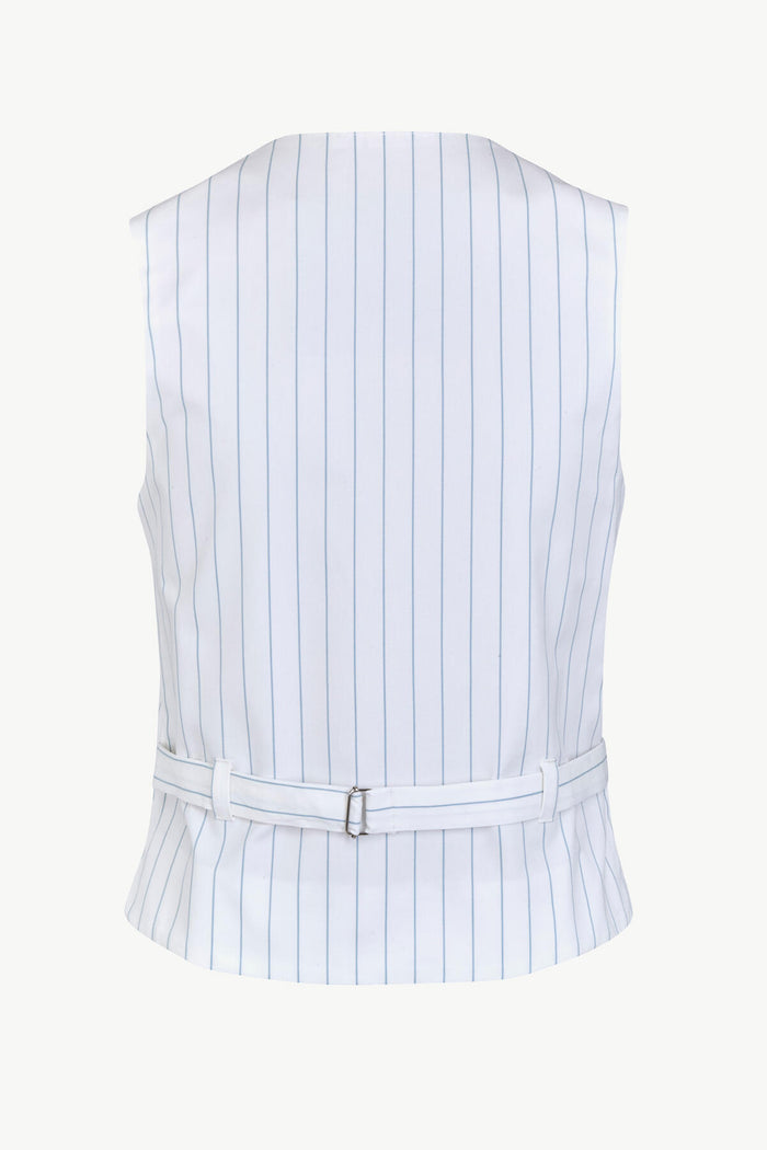 Giuliva Heritage Collection Andrea Vest In Cotton Stripes