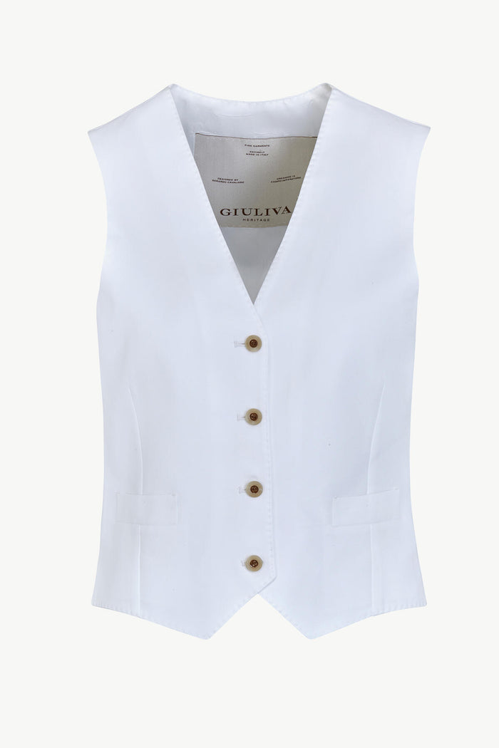 giuliva heritage collection Andrea Vest in Cotton Twill