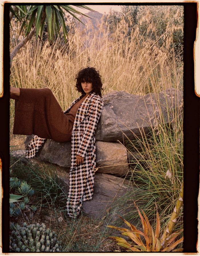 Giuliva Heritage Collection Angelica Dresscoat In Cotton And Wool Check