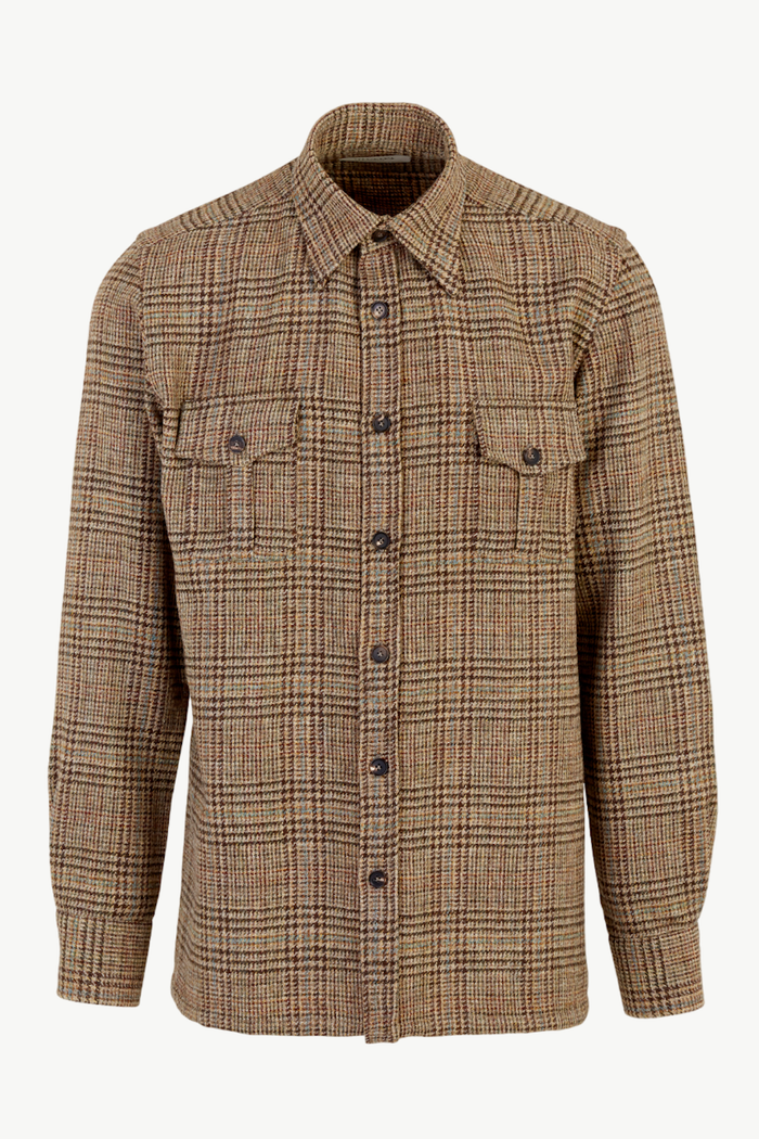 Giuliva Heritage Collection Antonio Shirt In Wool Check