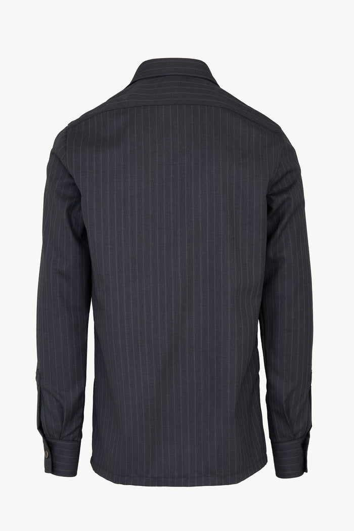 Giuliva Heritage Collection Antonio Shirt In Wool Pinstripe