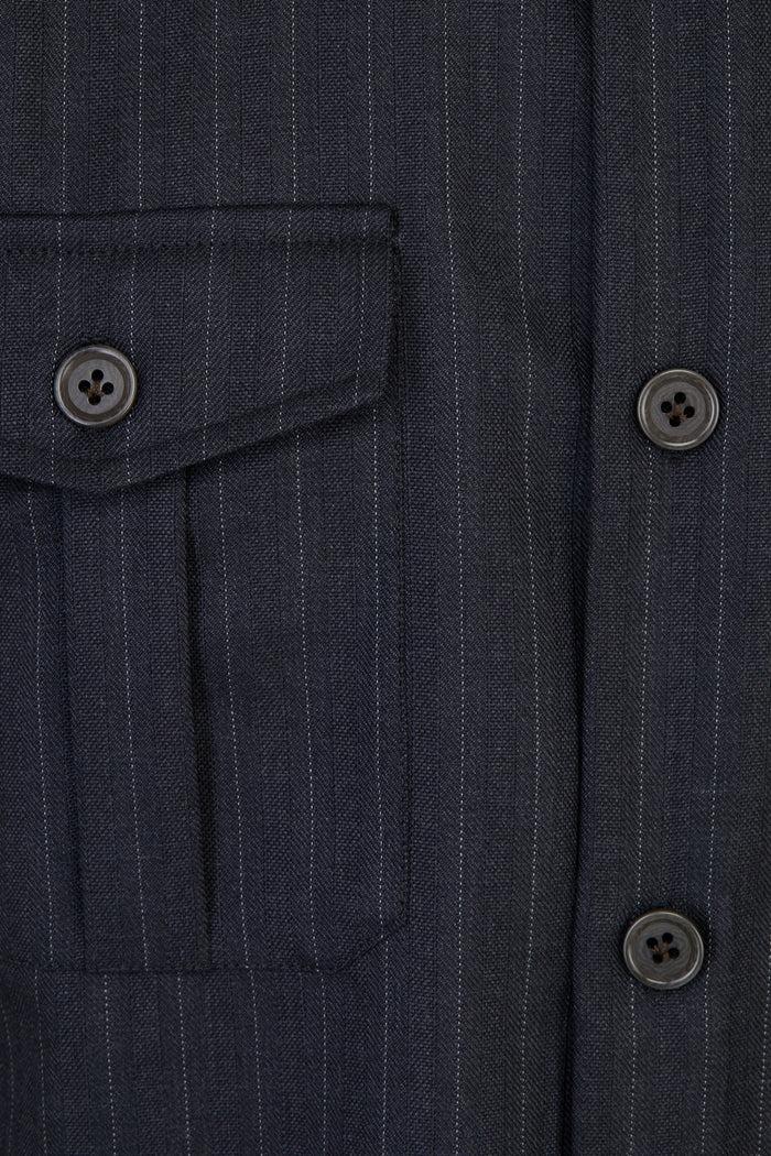 Giuliva Heritage Collection Antonio Shirt In Wool Pinstripe