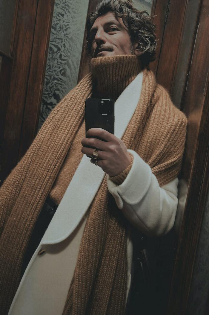 Giuliva Heritage Collection Armando Unisex Sweater In Silk Mohair And Cashmere