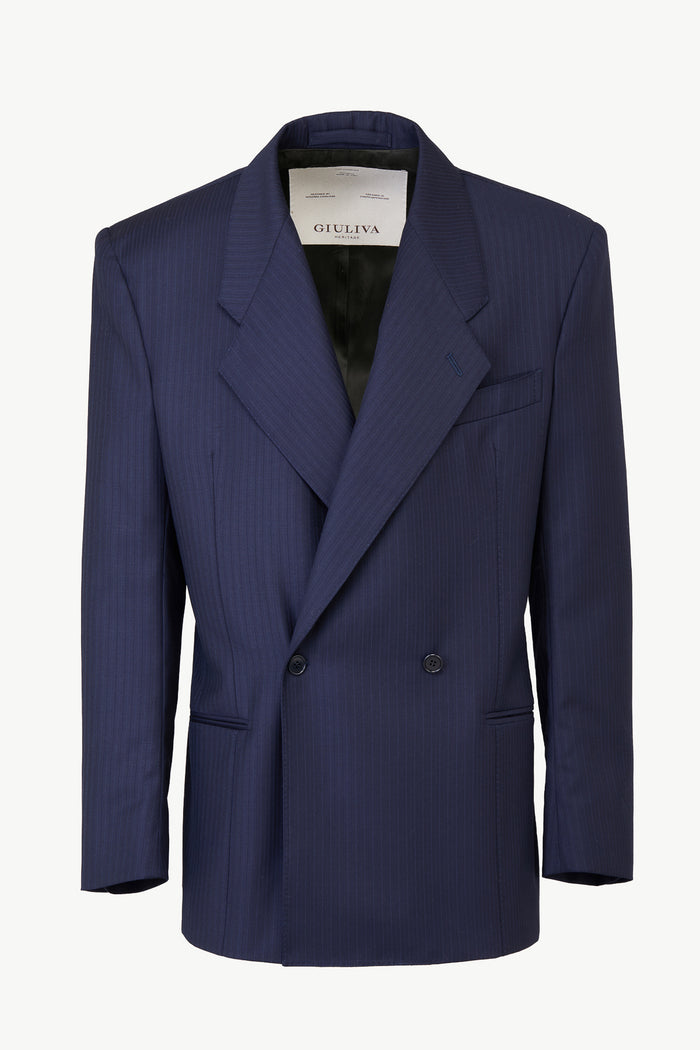 giuliva heritage collection Ascanio Blazer in Wool Pinstripe
