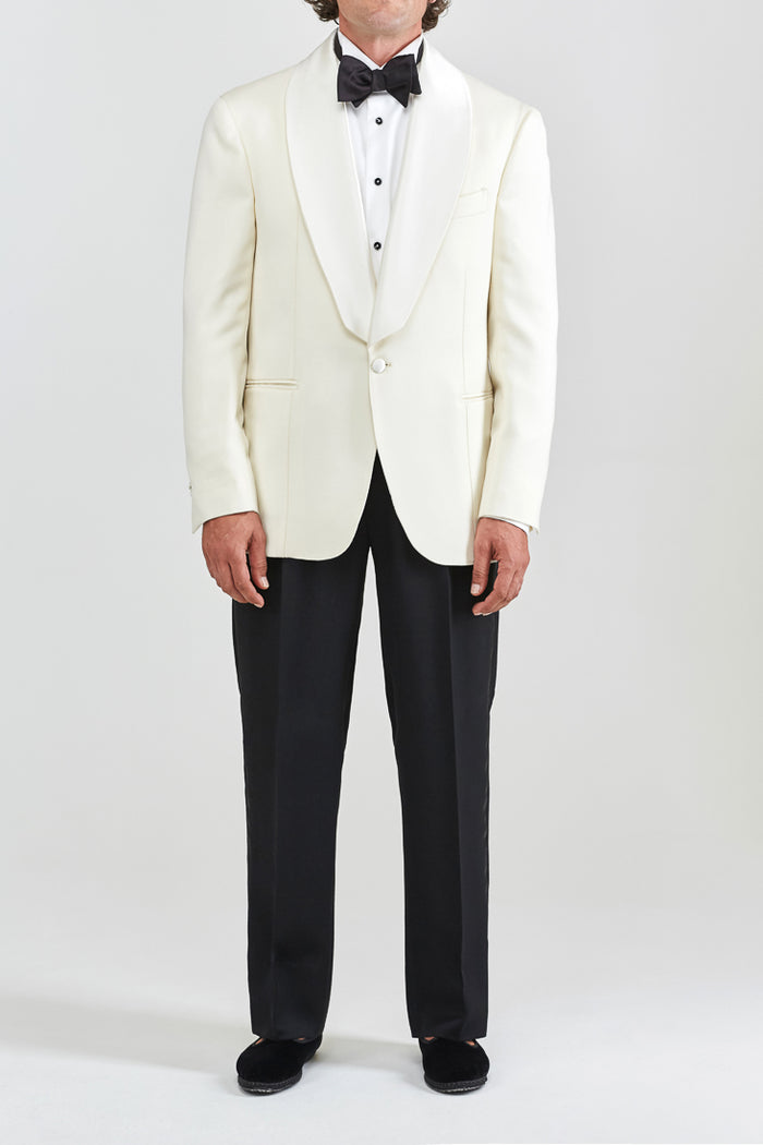 Giuliva Heritage Collection Bernardo Smoking Blazer In Wool Barathea