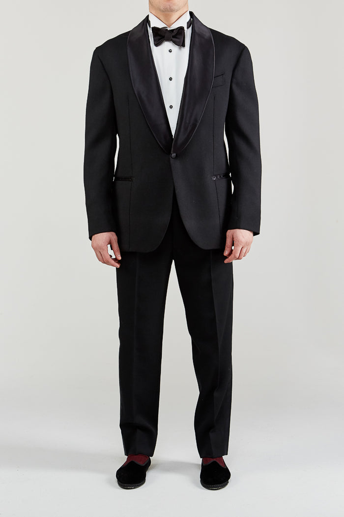 Giuliva Heritage Collection Bernardo Smoking Blazer In Wool Barathea