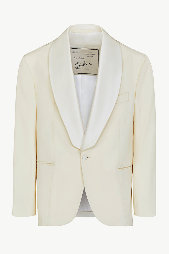 giuliva heritage collection Bernardo Smoking Blazer in Wool Barathea
