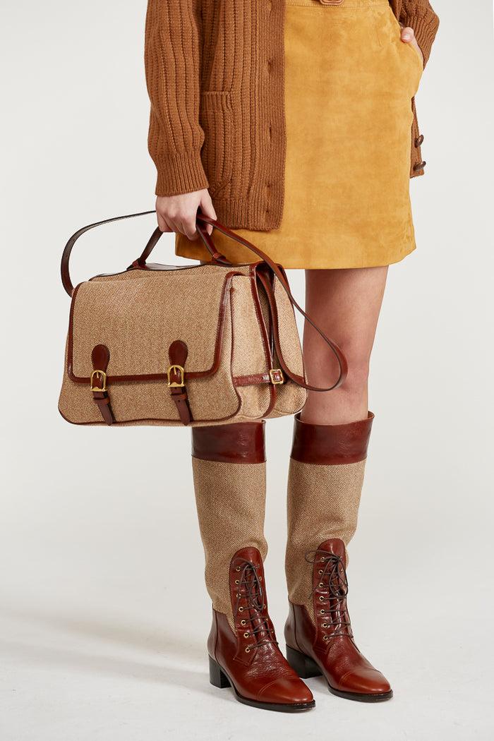 Giuliva Heritage Collection Bisaccia Bag In Fabric And Leather