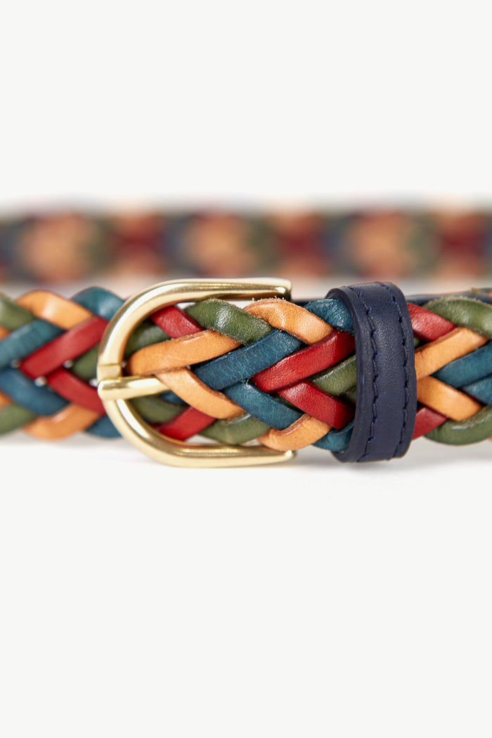 Giuliva Heritage Collection Braided Belt In Leather