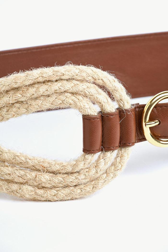Giuliva Heritage Collection Bridle Belt In Rope And Leather