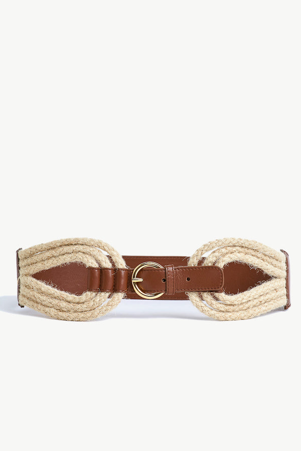 giuliva heritage collection Bridle Belt in Rope and Leather