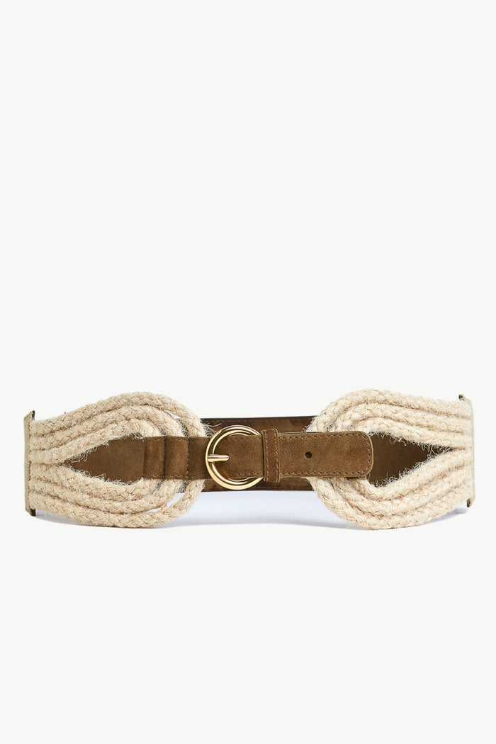 Giuliva Heritage Collection Bridle Belt In Rope And Suede