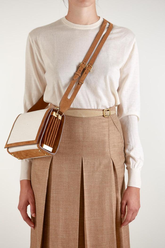 Giuliva Heritage Collection Caccetta Bag In Cotton And Suede