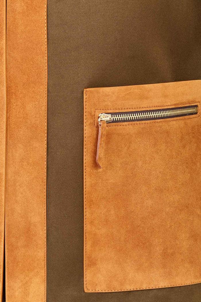 Giuliva Heritage Collection Carlo Jacket In Cotton Twill & Suede