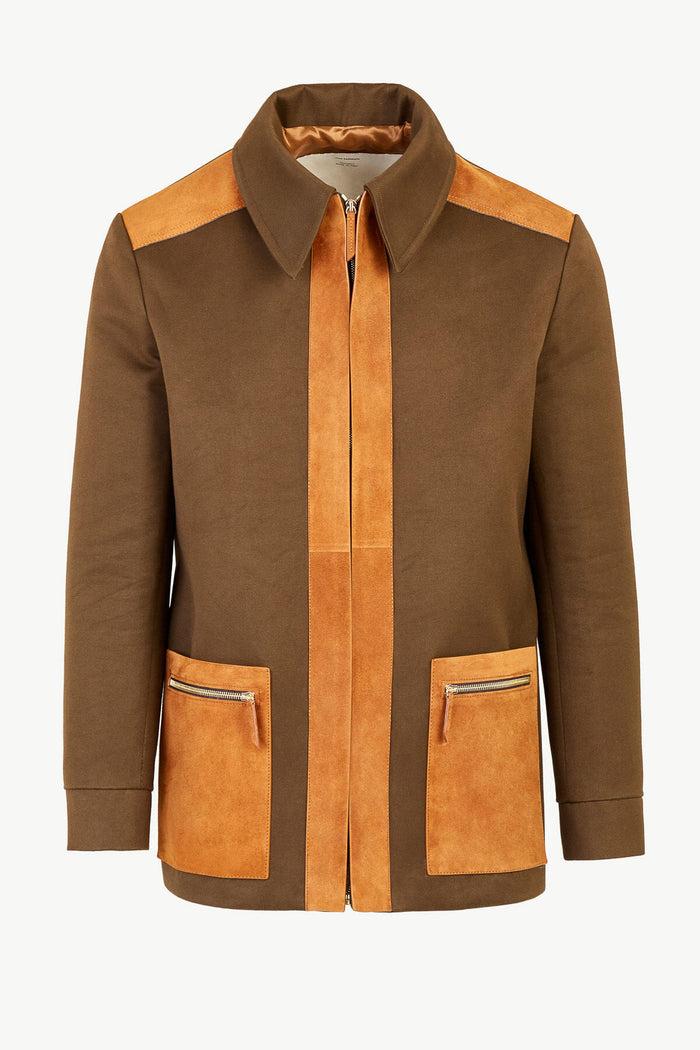 giuliva heritage collection Carlo Jacket in Cotton Twill & Suede