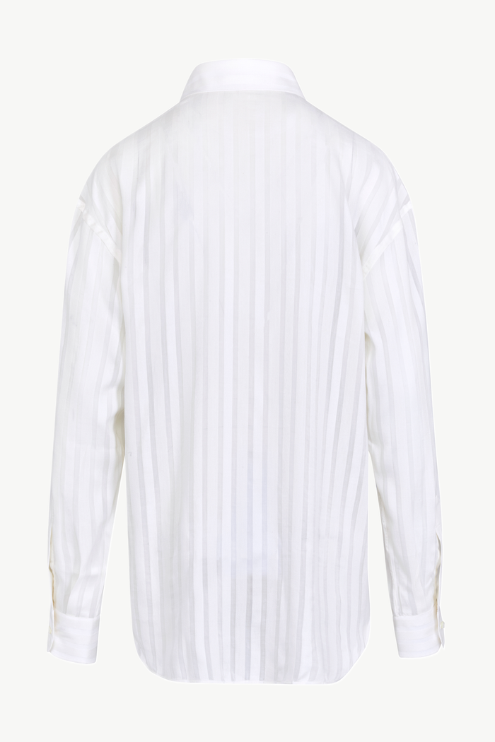 Giuliva Heritage Collection Carmen Shirt In Cotton Silk And Wool Stripes