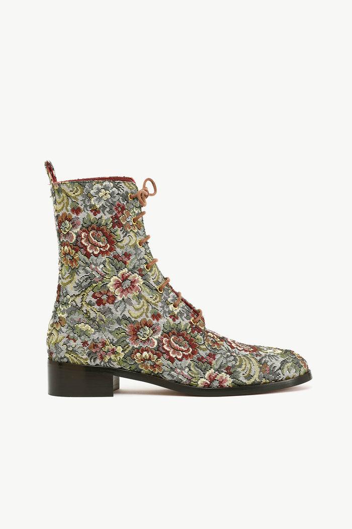 giuliva heritage collection Catalina Ankle Boot in Gobelin and Leather