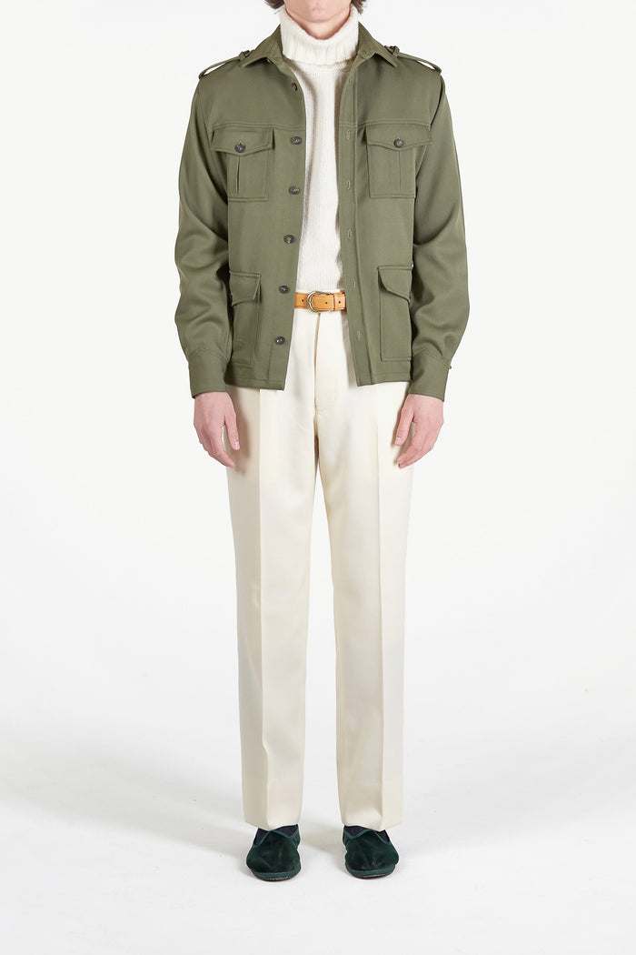 Giuliva Heritage Collection Cesare Shirt In Wool Drill