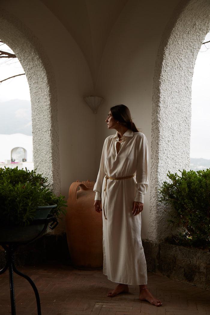 Giuliva Heritage Collection Chain Rope Belt In Jute And Leather