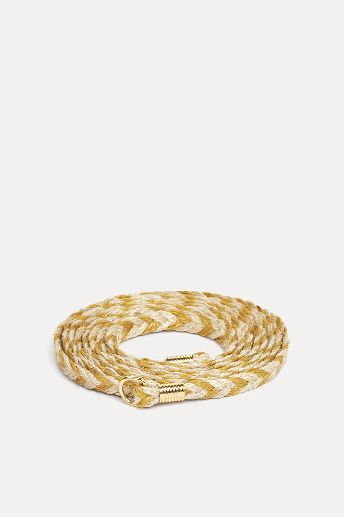 Giuliva Heritage Collection Chain Rope Belt In Jute And Leather