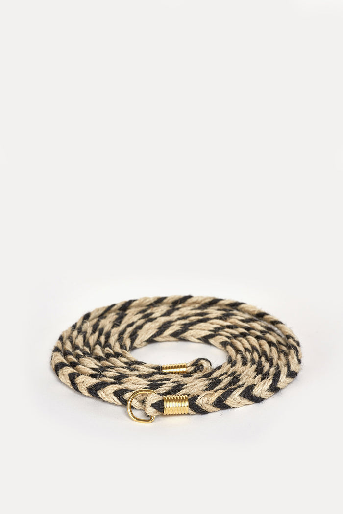 Giuliva Heritage Collection Chain Rope Belt In Jute And Leather