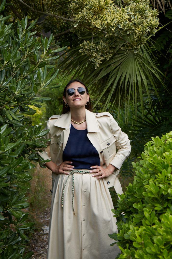 Giuliva Heritage Collection Chain Rope Belt In Jute And Leather