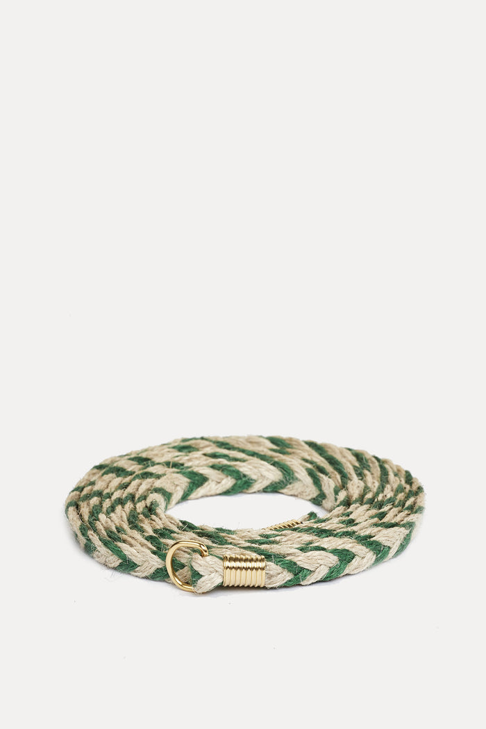 giuliva heritage collection Chain Rope Belt in Jute and Leather
