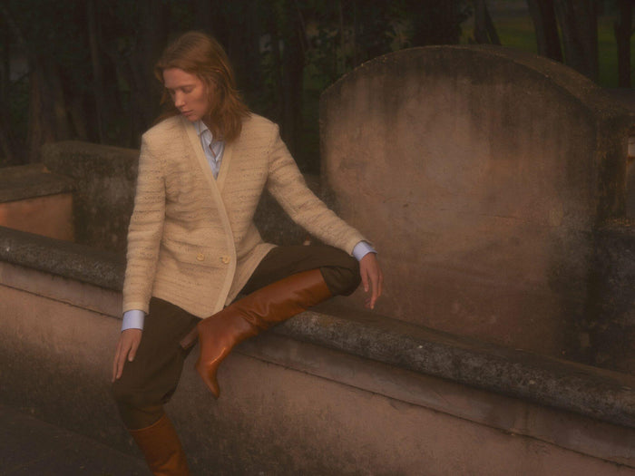 Giuliva Heritage Collection Charlotte Blazer In Perforated Wool