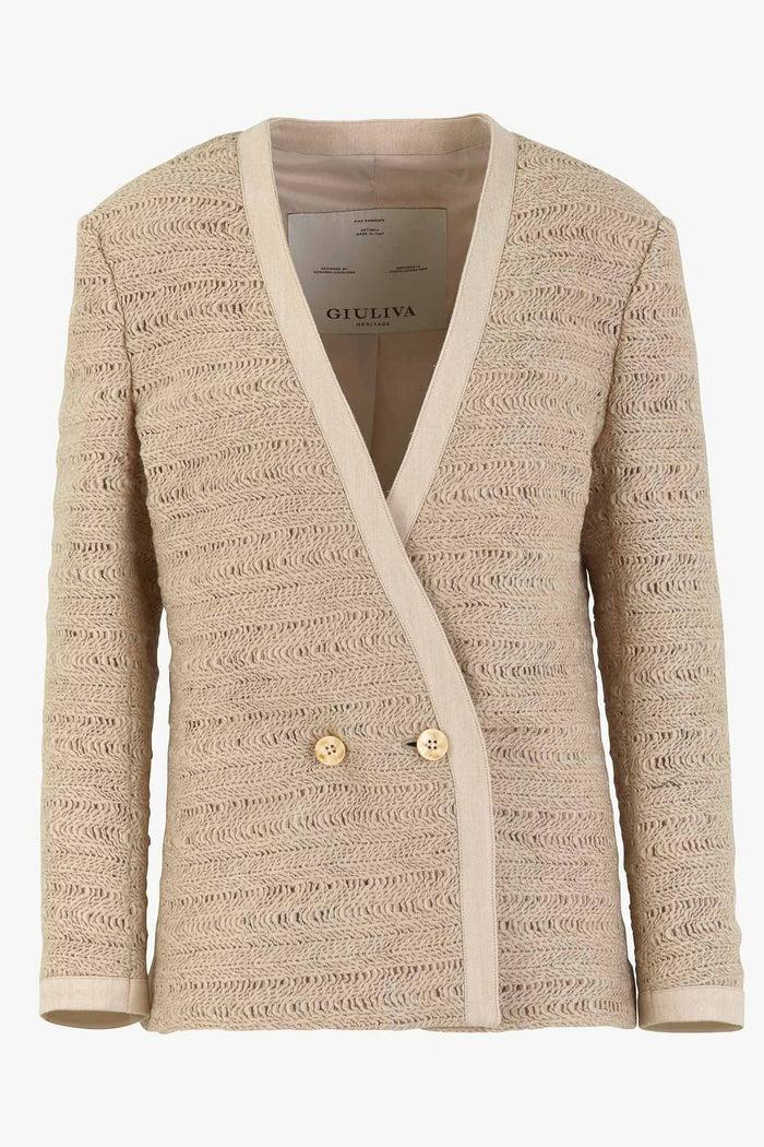 giuliva heritage collection Charlotte Blazer in Perforated Wool