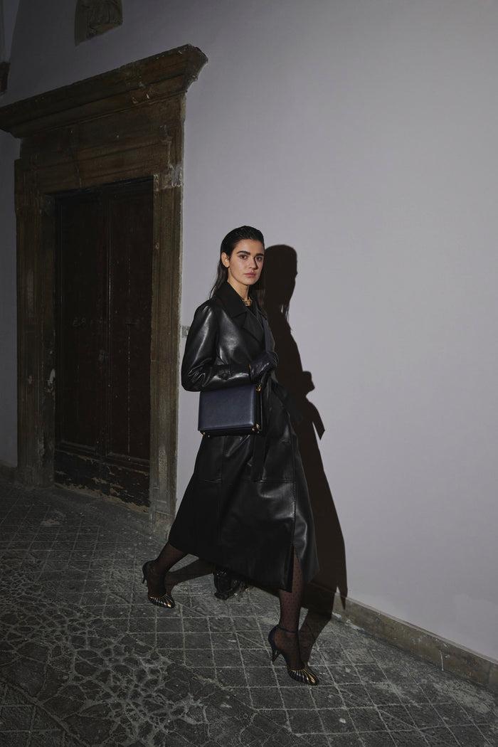 Giuliva Heritage Collection Christie Trench Coat In Leather