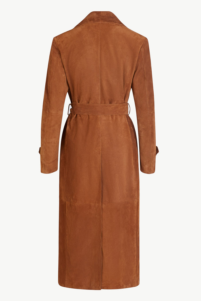 Giuliva Heritage Collection Christie Trench Coat In Suede