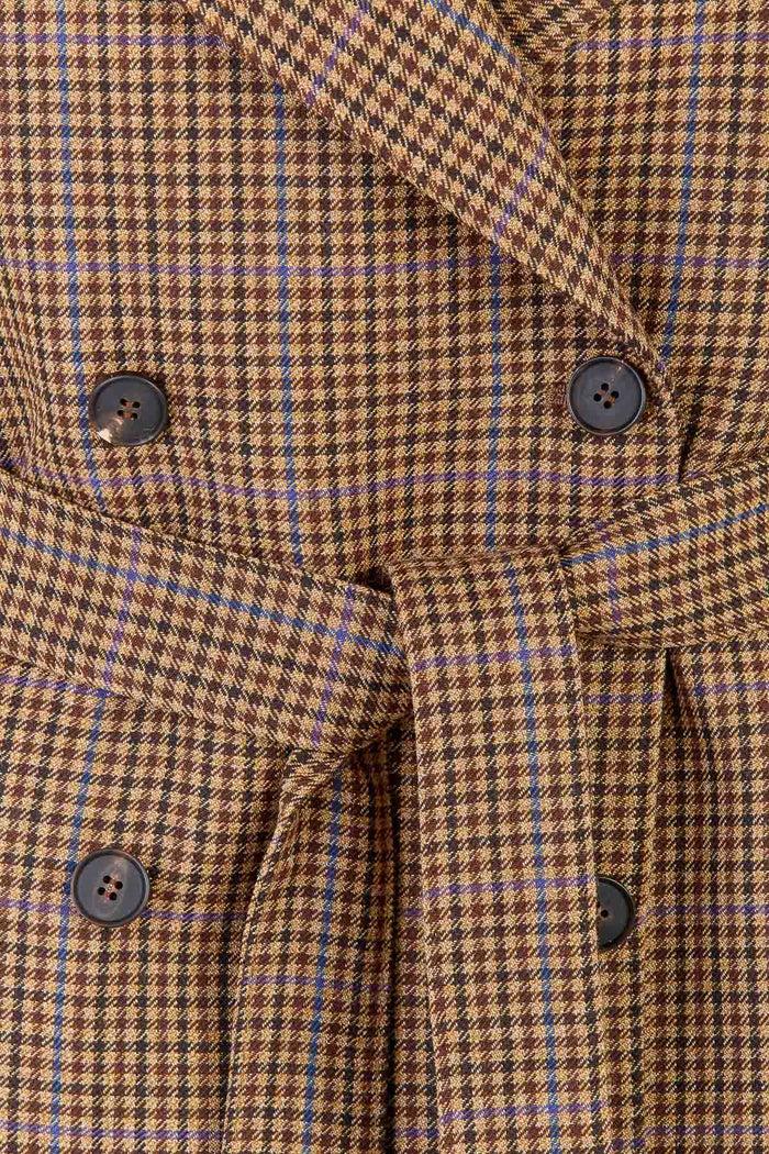 Giuliva Heritage Collection Christie Trench Coat In Wool Gun Club Check