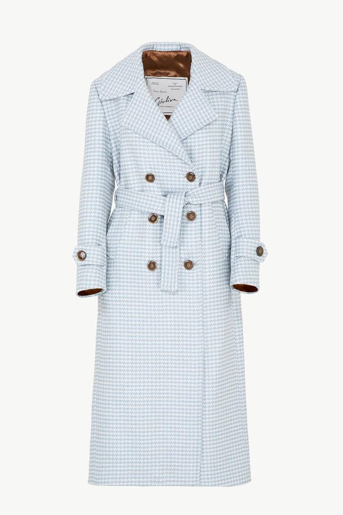 giuliva heritage collection Christie Trench Coat in Wool Houndstooth