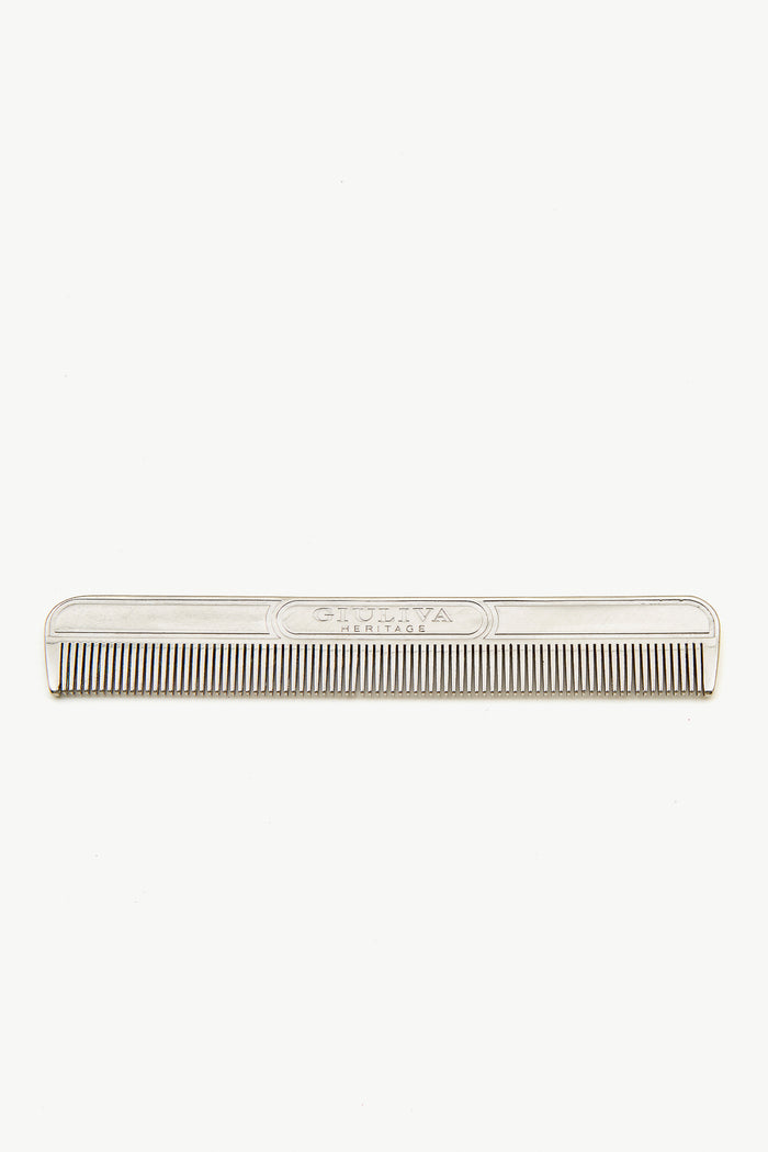 Giuliva Heritage Collection Comb In Brass With Suede Case