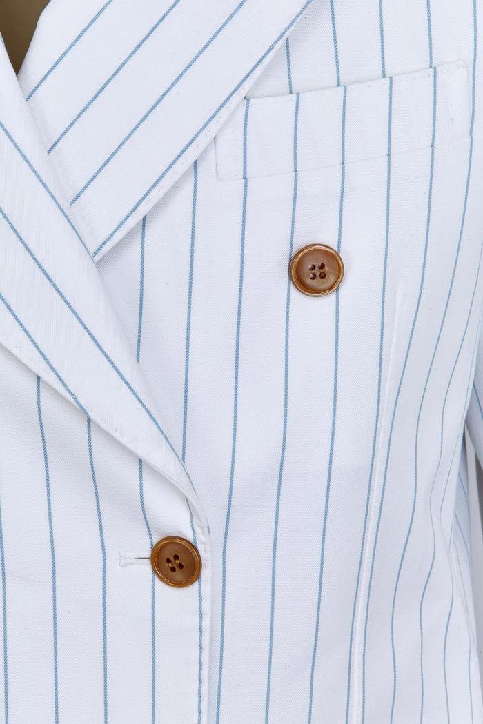 Giuliva Heritage Collection Cornelia Blazer In Cotton Stripes